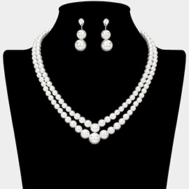 Double Strand Pearl Necklace