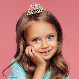 Teardrop Stone Cluster Accent Rhinestone Paved Mini Tiara