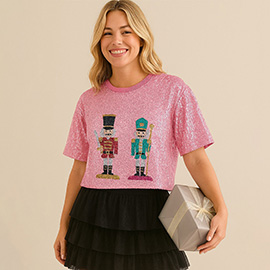 Sequin Nutcracker Holiday Party Shirt