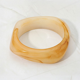 Chunky Square Resin Bangle Bracelet