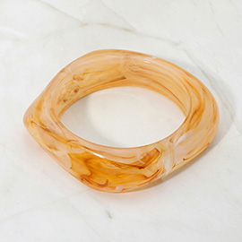 Chunky Square Resin Bangle Bracelet