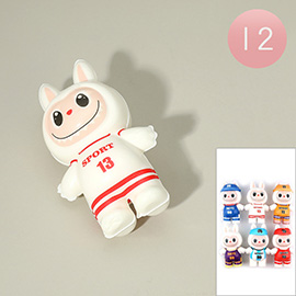 12PCS - Sports Monster Bunny Figure Squishy Toys