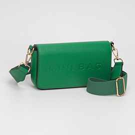 Faux Leather MINI BAG Message Structured Crossbody Bag