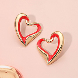 Open Heart Earrings