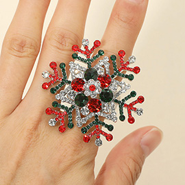 Bubble Stone Snowflake Stretch Ring