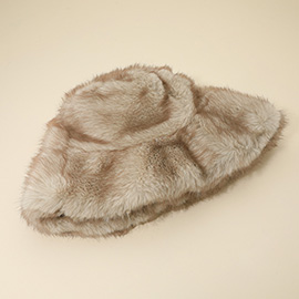 Soft Plush Faux Fur Winter Bucket Hat
