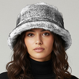 Soft Plush Faux Fur Winter Bucket Hat