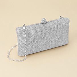 Crystal Rhinestone Studded Crossbody Evening Clutch Bag