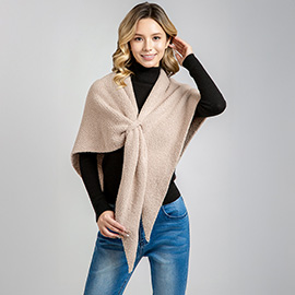 Cozy Soft Solid Shoulder Wrap Shawl Poncho