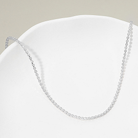 18K Gold Dipped Delicate Tennis Chain Necklace