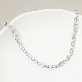 18K Gold Dipped Heart Tennis Chain Necklace