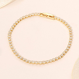 18K Gold Dipped Tennis Chain Bracelet