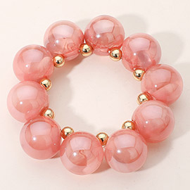 Chunky Iridescent Ball Beaded Bracelet