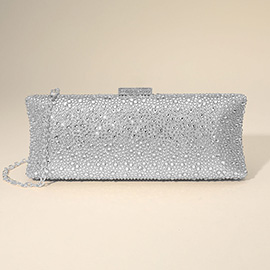 Rhinestone Embellished Evening Clutch Crossbody Bag