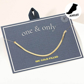 18K Gold Filled Snake Chain Anklet