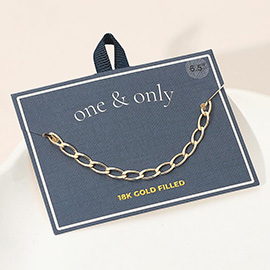 18K Gold Filled Oval Link Chain Bracelet