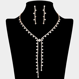 Cascading CZ Drop Necklace