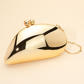 Metallic Sleep Teardrop Clutch Crossbody Evening Bag