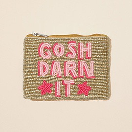 GOSH DARN IT Star Seed Beaded Mini Pouch Bag