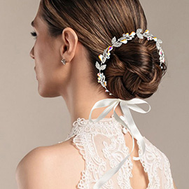 Teardrop Stone Cluster Vine Wrap Headpiece