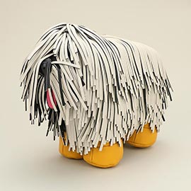 Faux Leather Fringe Dog Crossbody Handbag