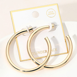 Gold Dipped Bold Open Hoop Earrings