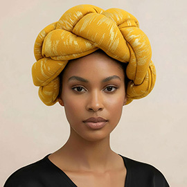 Thick Knot Padded Braided Turban Hair Wrap