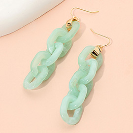 Bold Resin Chain Link Drop Earrings