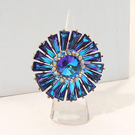 Bold Radiant Sunburst Stretch Statement Ring