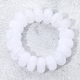 Chunky Marbled Rounded Pebble Beaded Stretch Bracelet