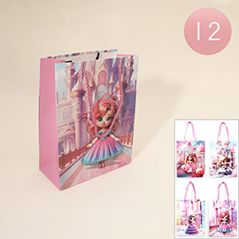 12PCS - Princess Castle Printed Gift Bags