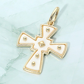 Decorative Mother of Pearl Cross Pendant Charm