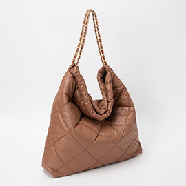 Padded Adjustable Metal Strap Shoulder Bag