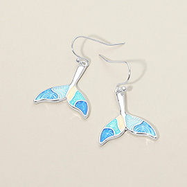 Mermaid Tail Charm Drop Earrings